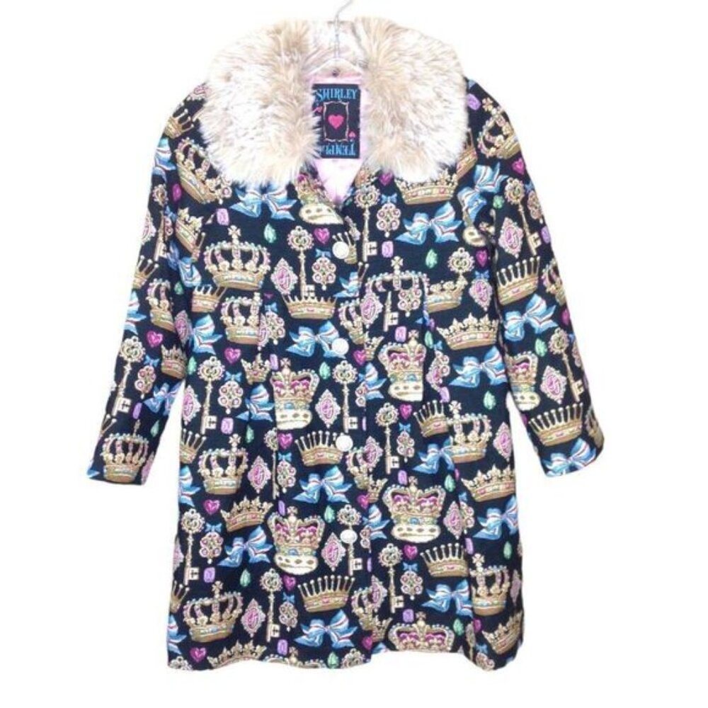 Shirley Temple Faux Fur Collar Coat 140 (8/10)